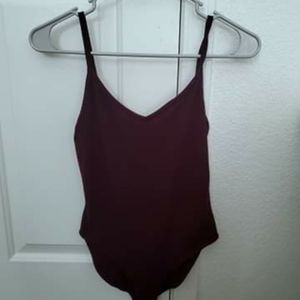 Burgundy bodysuit